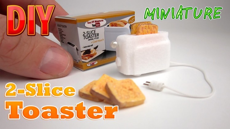 DIY Miniature 2-Slice Toaster with box ● No  Polymer Clay!