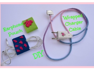 DIY Wrapped Charger Cable & Earphone Pouch.Holder