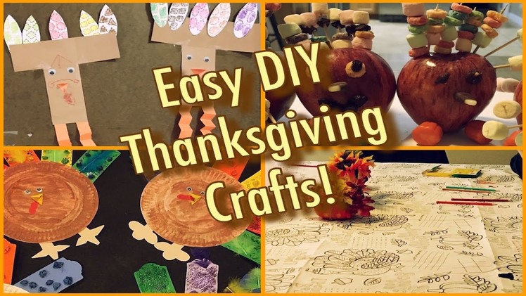 EASY DIY Thanksgiving Crafts for kids