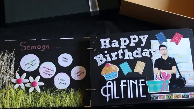 Happy Birthday Alfine (DIY Scrapbook)