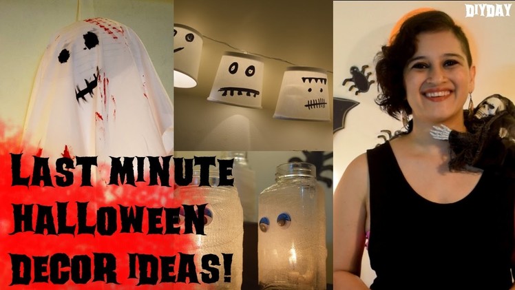 Last Minute DIY Halloween Decor Ideas | Flying Ghost Lamp, Spooky Devil Lights, Mummy Jars