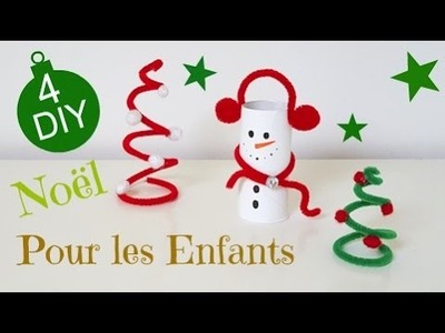 4 DIY Noël 2016 Bricolages pour Enfants. Christmas DIY for Kids
