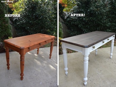 A 1980's DIY Desk Makeover Using Beyond Paint and Stain - Thrift Diving