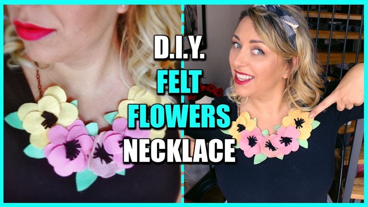 D.I.Y. Felt Flowers Necklace - Collana fai da te con fiori in feltro | Giugizu