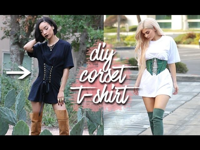 DIY | Corset T-shirt "Lace-up Waist" (EASY!)
