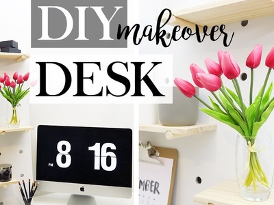 DIY Desk Makeover - Pegboard Shelves, DIY Decor & Storage