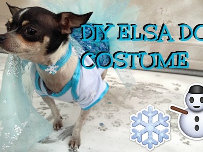 DIY ELSA DOG COSTUME
