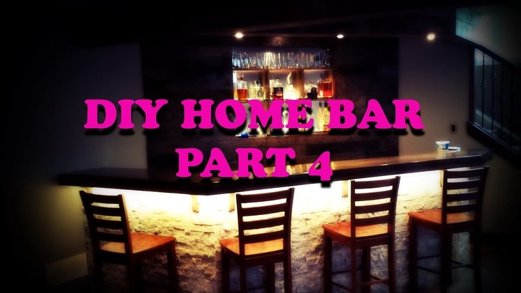 DIY Home Bar - Part 4 - Back Bar,  Lighting