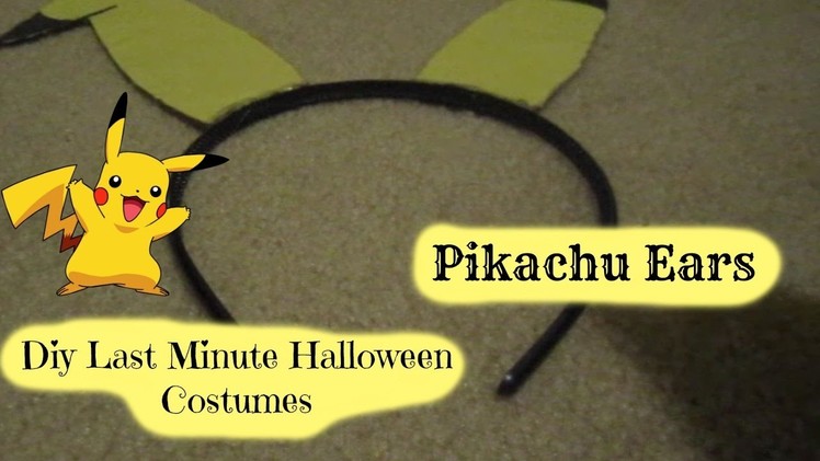 DIY Pikachu Ears!. Last Minute Halloween Costumes. Daphne is Flame Chaser