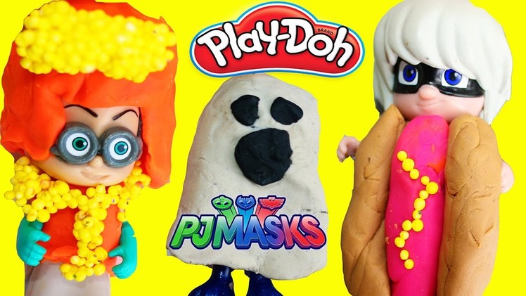 DIY PJ MASKS Halloween Costumes Play Doh Makeover Romeo Luna Girl Night Ninja Catboy Gekko Owlette