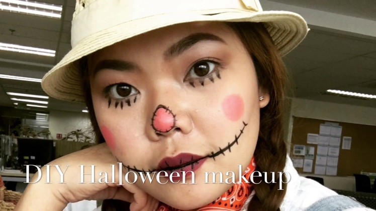 DIY Scarecrow Makeup and Costume - 28 Oct 2016