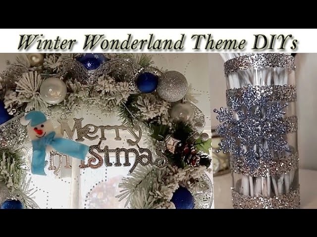 DIY | Winter Wonderland Glitter Vase & Frosted Wreath