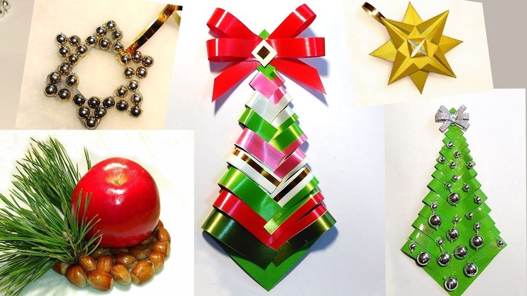 Easy DIY Christmas tree! Paper Christmas tree - Ribbon Christmas tree!