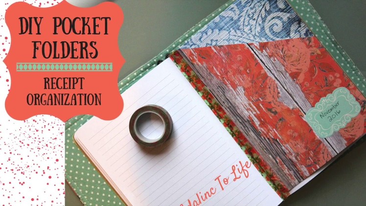 Receipt Organization: DIY Pocket Folders