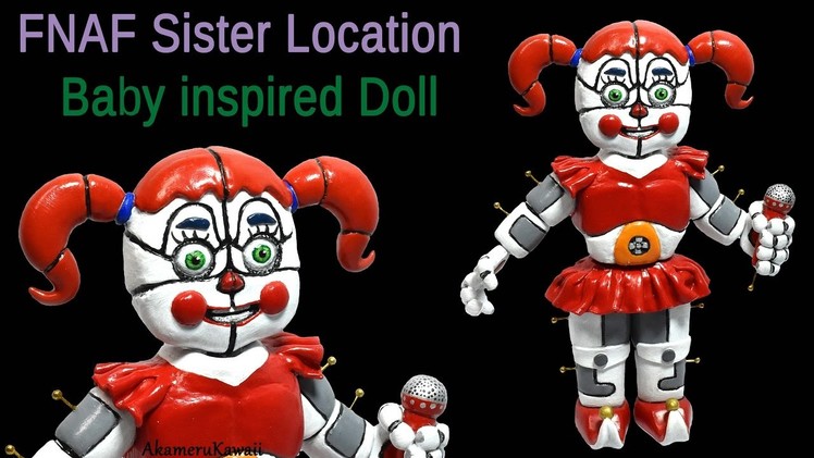 Circus "Baby" Doll - FNAF Sister Location inspired Polymer Clay Tutorial (Five Nights at Freddy's)