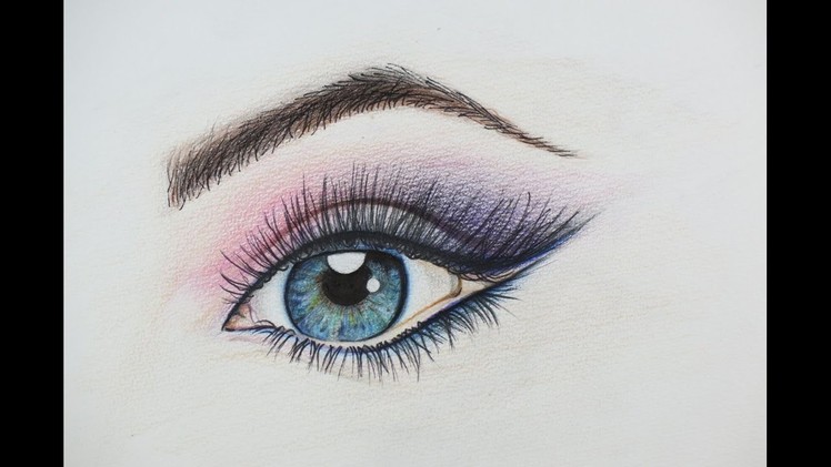 DIY Beautiful Eye Drawing. How to Draw an Eye, Amazing Example