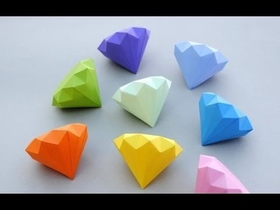 DIY origami paper diamond very easy (tutorial)