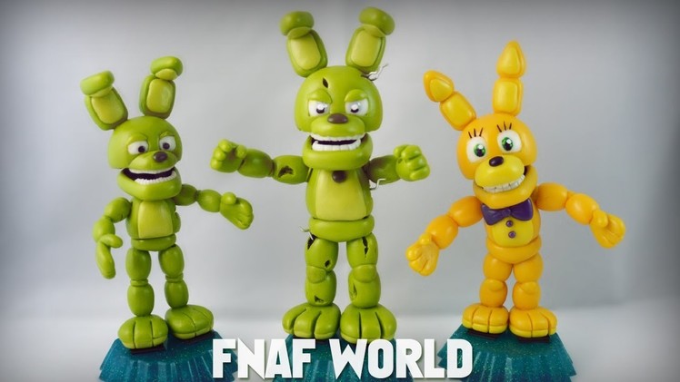 FNAF WORLD : ADVENTURE SPRING BONNIE´S FAMILY TUTORIAL ✔ POLYMER CLAY ✔ COLD PORCELAIN