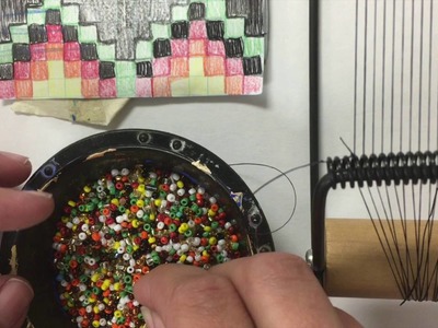 How to begin beading on a bead loom