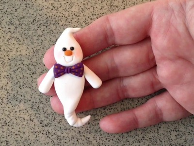 Polymer Clay Halloween Ghost Pin