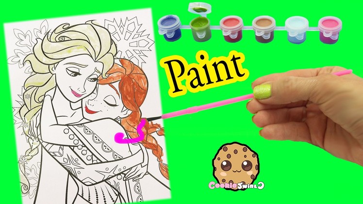 Disney Frozen Coloring Paint Set - Painting Queen Elsa & Sister Anna  - Craft  Video