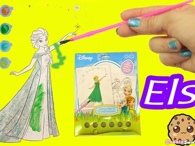 Disney Frozen Fever Coloring Paint Set - Painting Queen Elsa Craft Fun Video Cookieswirlc