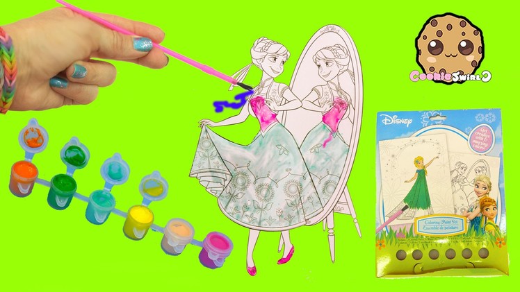Disney Frozen Fever Coloring Paint Set - Painting Princess Anna Craft Fun Video Cookieswirlc