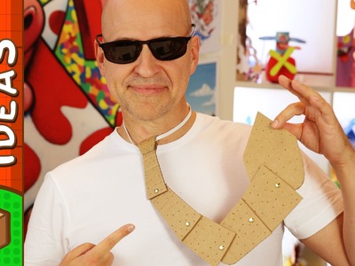 DIY Father's Day Crafts - Cardboard Tie | Craft Ideas for Kids on Box Yourself