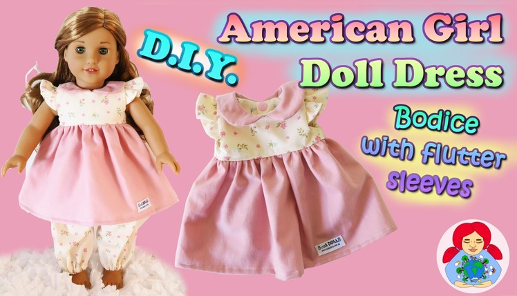 DIY | How to make a dress with flutter sleeves for your American Girl doll