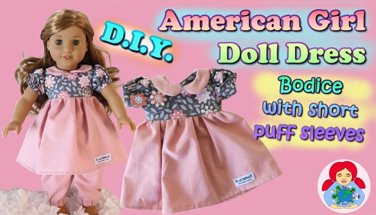 DIY | How to sew a dress with short puff sleeves for your (American Girl) doll • Sami Doll Tutorials