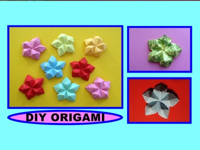 DIY ORIGAMI FLOWER, QUICK & EASY GIFT GUIDE FOR FRIENDS & FAMILY, SIMPLE IDEAS, mini BLUME ANLEITUNG