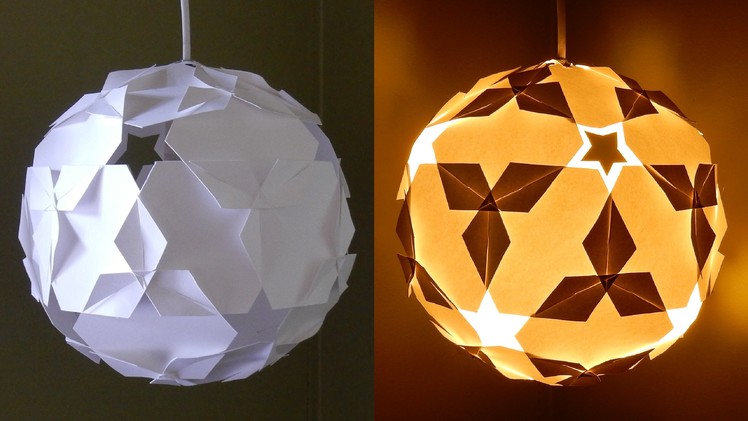 DIY paper lantern (star ball) - learn how to make a puzzle IQ light - EzyCraft