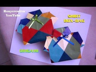DIY Shirt box-bag and card. Father´s Day craft.Ronycreativa English Channel