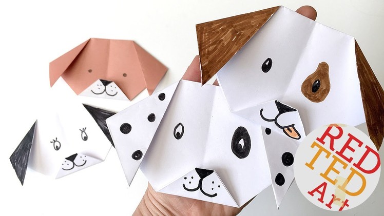Easy Origami Dog & Puppy (Emoji Puppy Paper Craft)