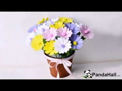 Felt Craft Kits for Adults – How to Make Colorful Felt Flower Pot for House Decoration