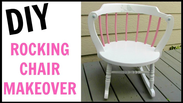 Garbage to Gorgeous ® Episode 12:  Little Girl Rocking Chair Makeover DIY ~ Craft Klatch ~ How To