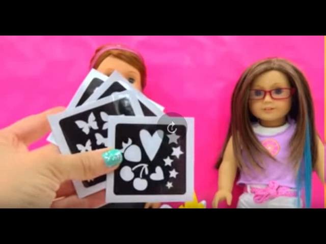 Glitter Glam Craft Tattoos On American Girl and Our Generation Doll Adriana Video