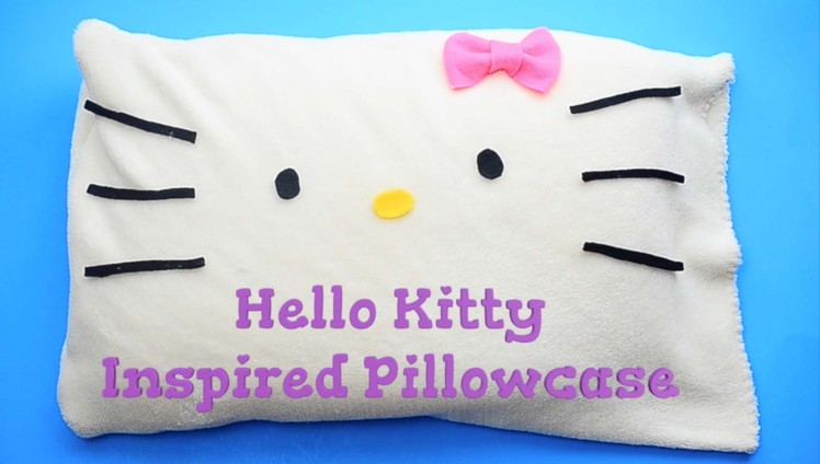 Hello Kitty Inspired Pillow Case (with no sew option) [Craft Tutorial by Kawaii Felting]