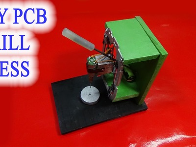 Homemade mini DIY PCB drill press table from rails CD drives