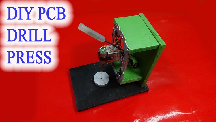 Homemade mini DIY PCB drill press table from rails CD drives