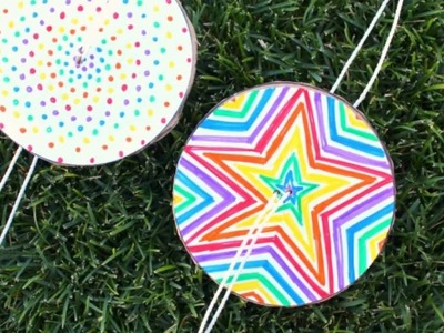 How to make a paper spinner--great kids craft