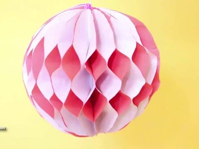 How to make a Paper Honeycomb Ball - Paper Craft - Diy crafts