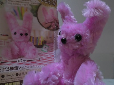 Japanese craft kits: Daiso pipe cleaner craft kits (Rabbit)