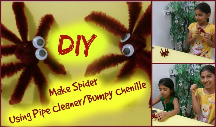 Kids Craft making spider with Bumpy Chenille.Pipe Cleaner