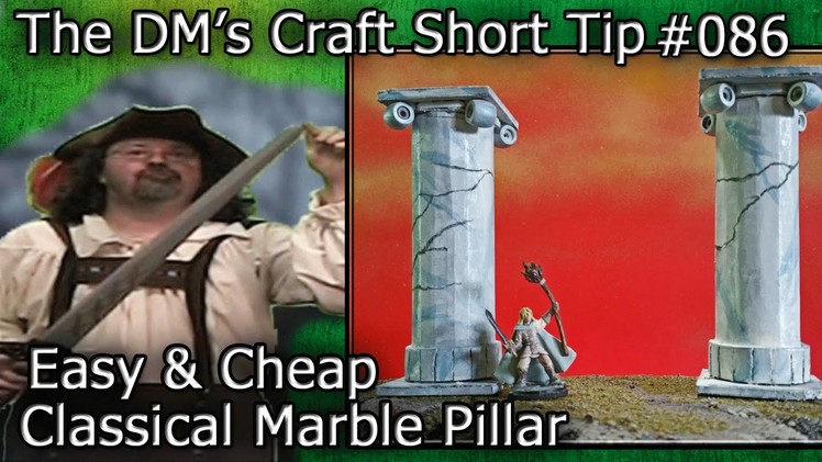 Make a Miniature CLASSICAL MARBLE PILLAR Out of Junk (DM's Craft. Short Tip #86)