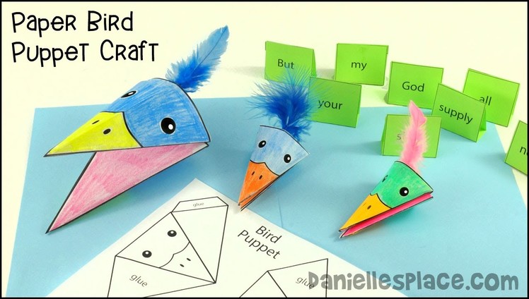 Paper Bird Puppet Craft