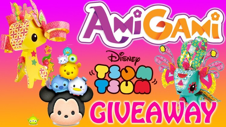 Tsum Tsum GIVEAWAY AmiGami Paper Pop Out Styling Craft Giraffe Wild Animal Pet Playset Review Mattel