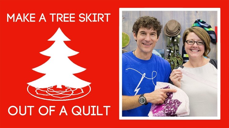 Turn a Quilt into a Tree Skirt with Violet Craft!