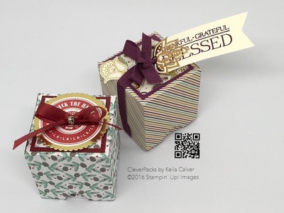 "47" Sleeps Till Christmas - Jumbo Tealights Box Stampin' Up! Presents & Pinecones Designer Paper