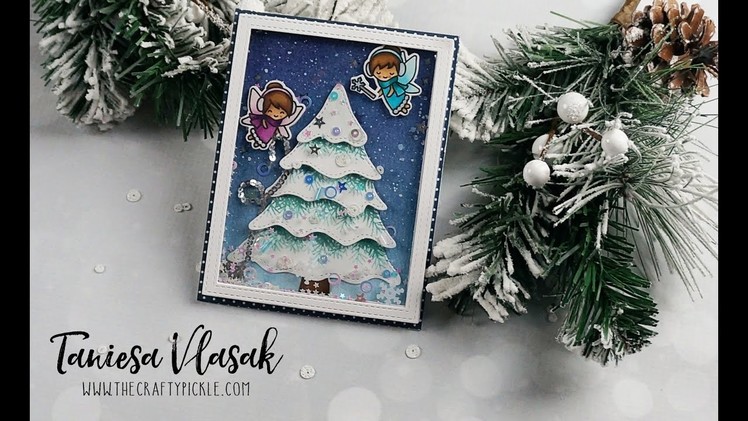 Adding texture to your Christmas Die Cuts | Lawn Fawn and Kat Scrappiness